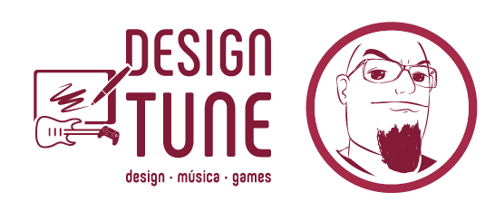 logomarca design tune com icone em forma de caricatura do rosto Felipe Serrano